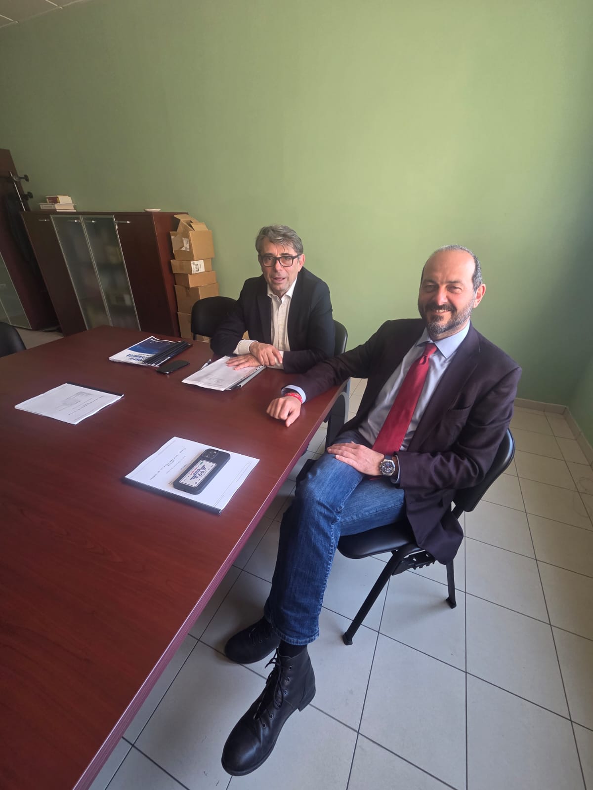 Marco Turillazzi, amministratore unico Terrecablate reti e servizi, e Michele Pescini, presidente del Consorzio Terrecablate